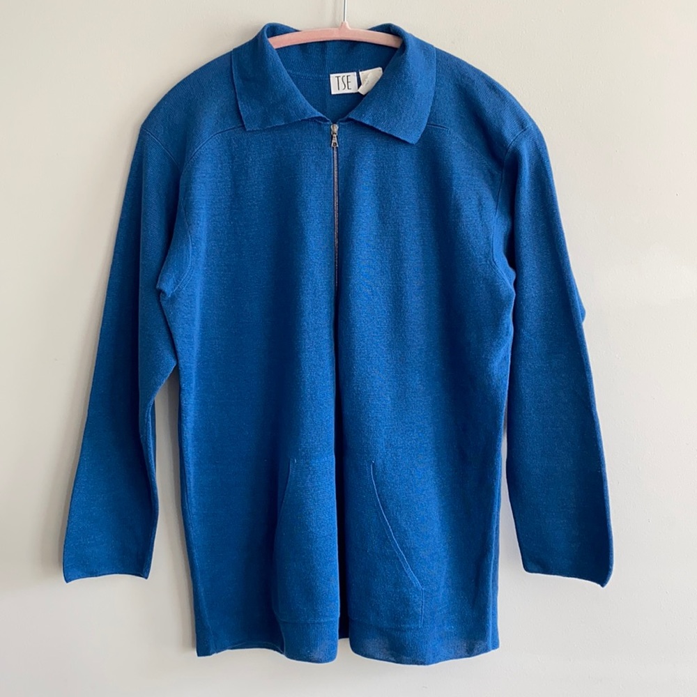 TSE zip up cardigan (made in Italy)